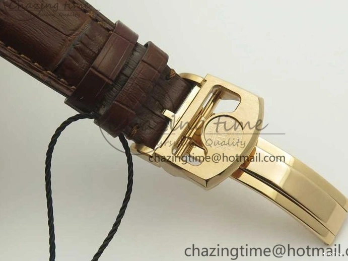 MIROTIME 0209 Portuguese Tourbillon IW504602 RG ZF Best Edition White Dial on Brown Leather Strap Stretchable 7178